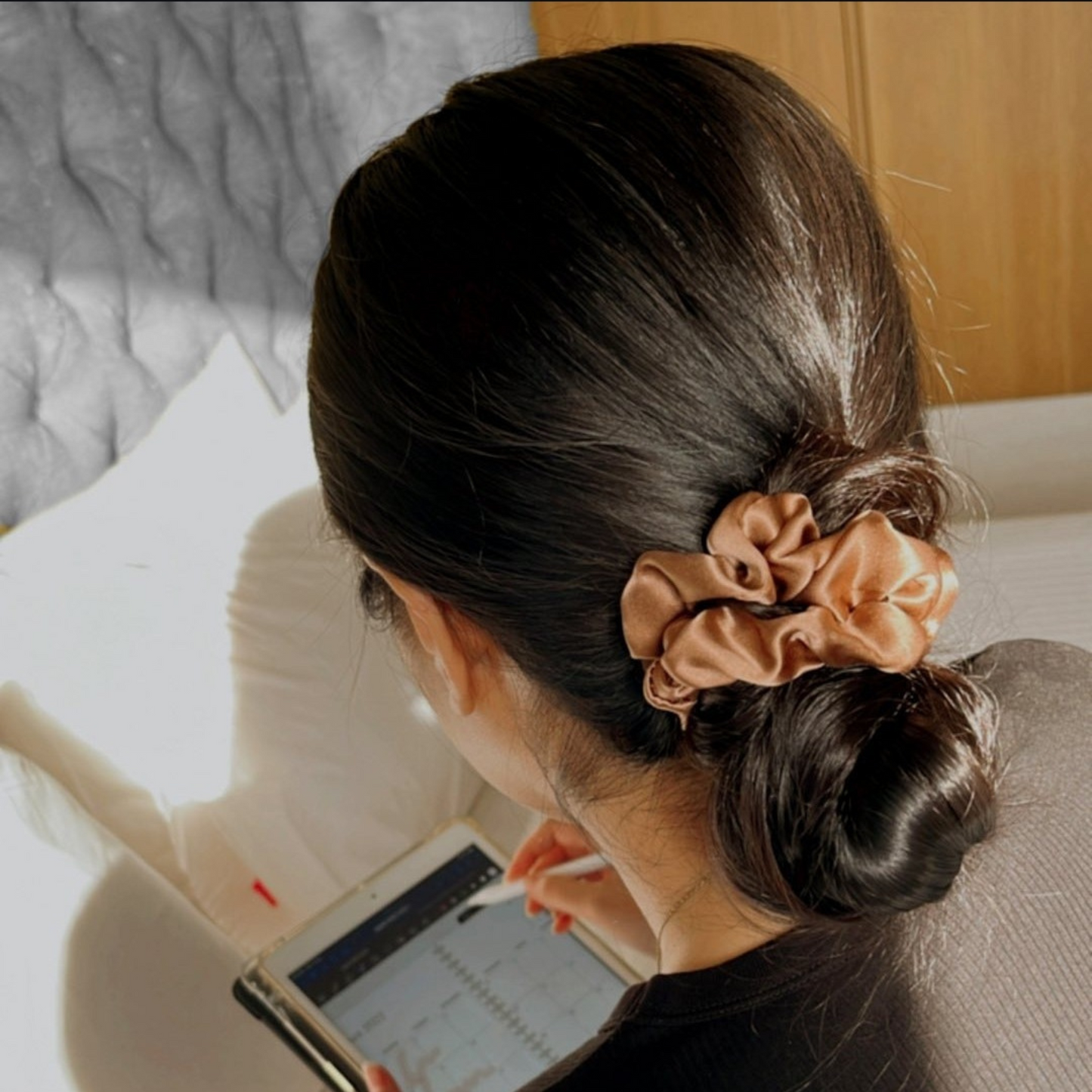Nude Palette Satin Scrunchies 3pk