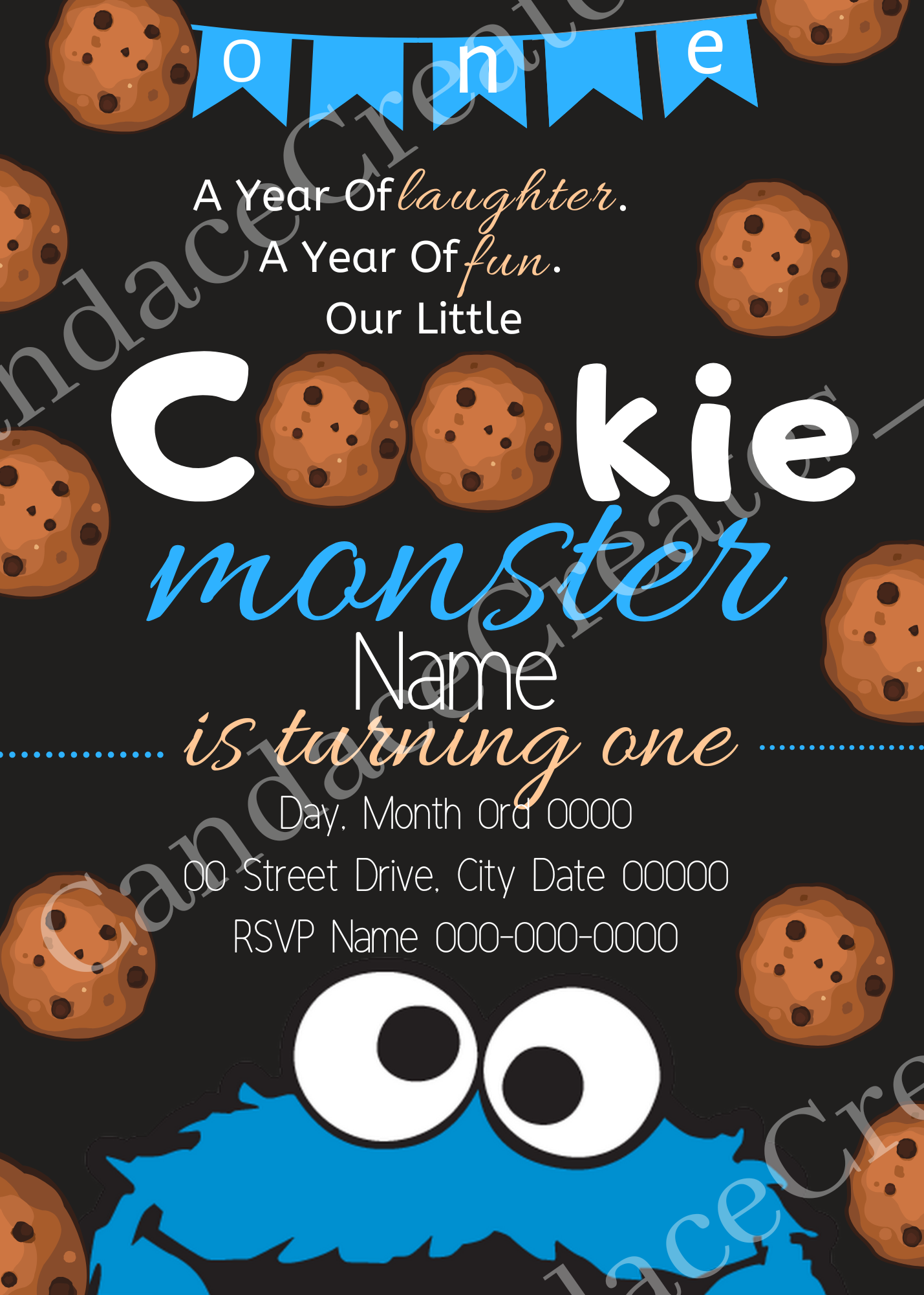 Cookie Monster Invite