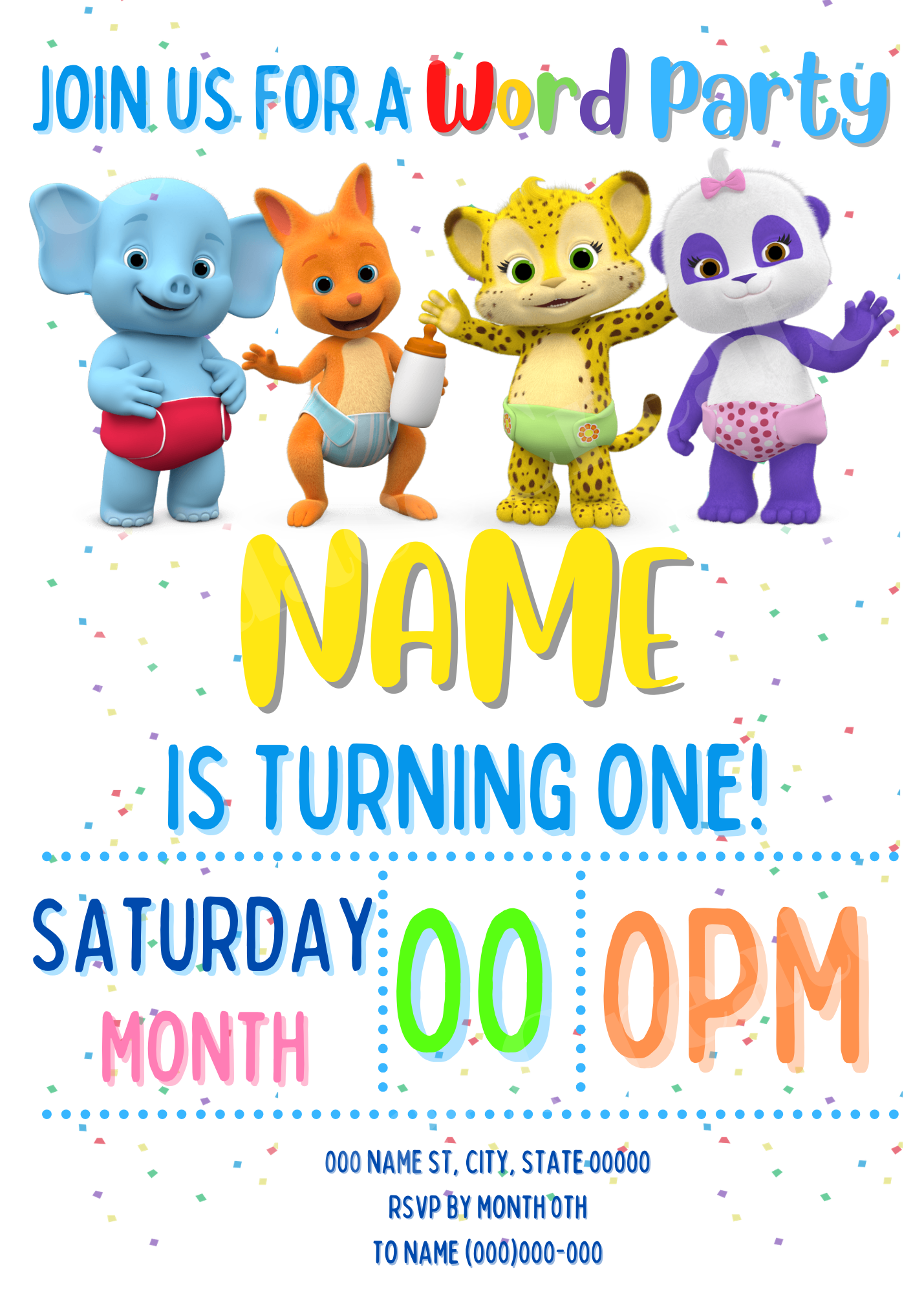 Word Party Invite