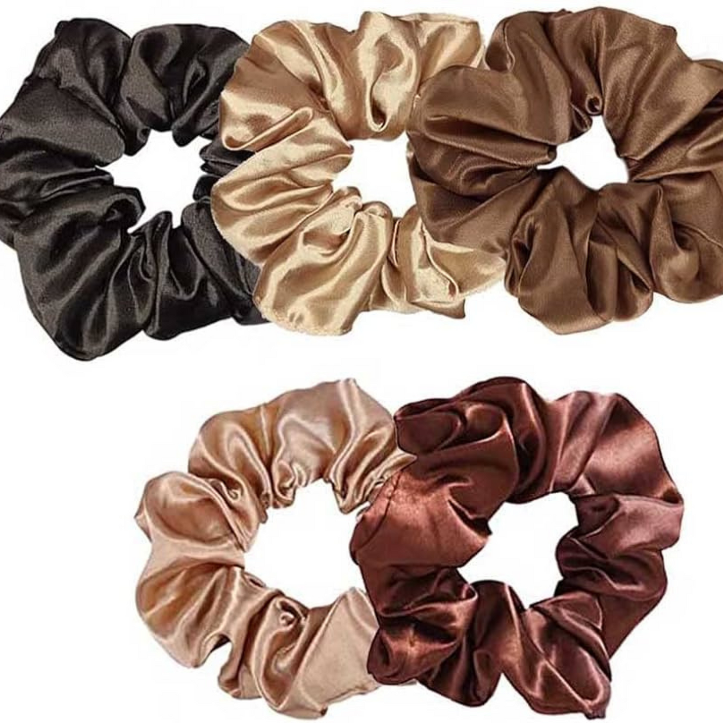 Nude Palette Satin Scrunchies 3pk