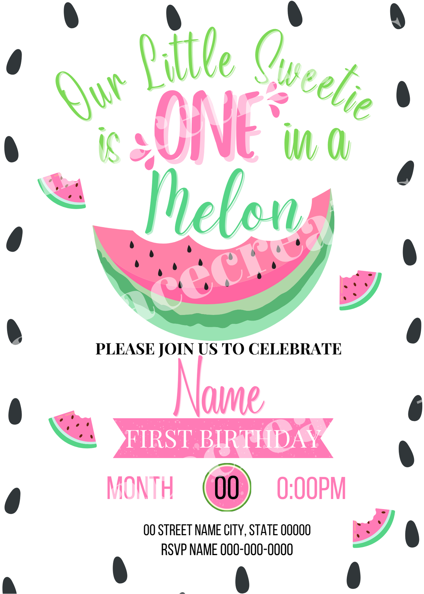 One In a Melon Invite
