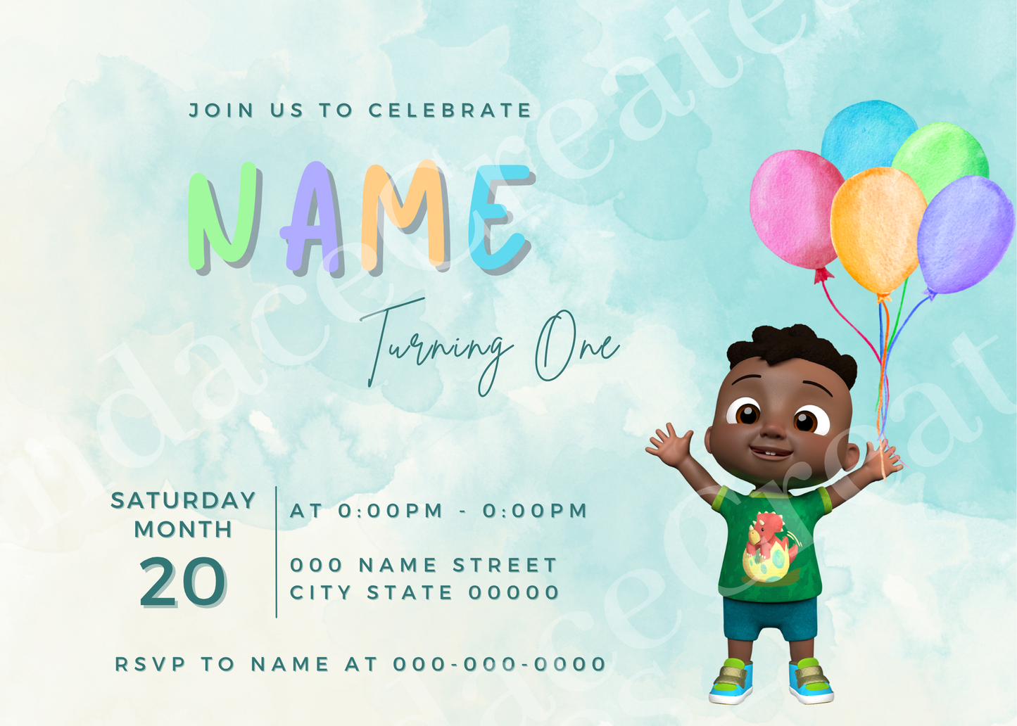 CoComelon Balloon Invite