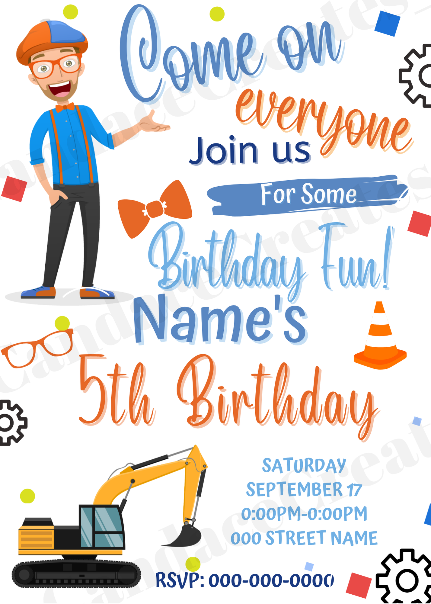 Blippi Invite